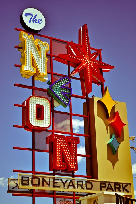 Neon Museum Sign | Las Vegas, Nevada Neon Museum, 2024 Design, Atomic Age, Las Vegas Nevada, Mid Century Design, Graphic Poster, Nevada, Las Vegas, Typography