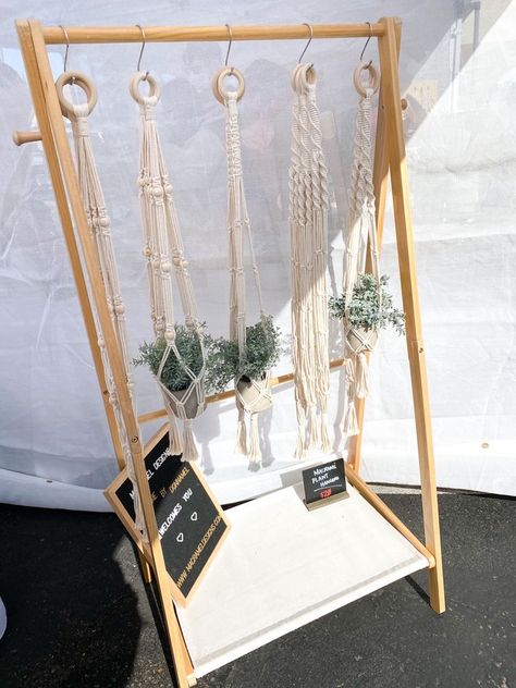 Craft Stand, Market Stall Display, Vendor Booth Display, Driftwood Macrame, Stall Display, Craft Market Display, Craft Booth Display, Simple Macrame, Plant Hanging