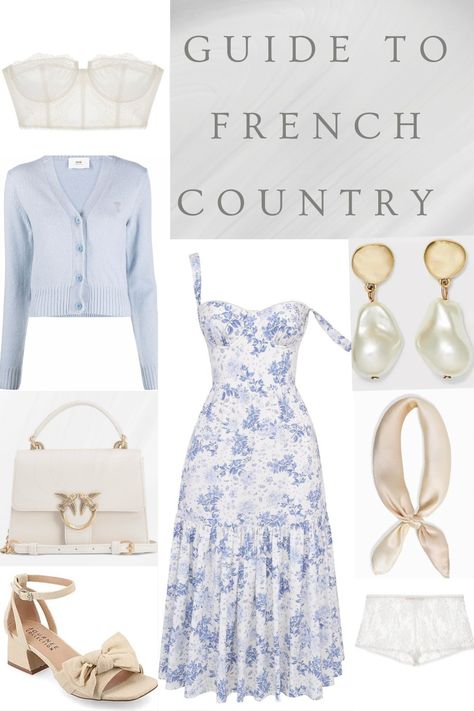 French Country Outfit, Country Style Fashion, Country Aesthetic Outfit, French Country Aesthetic, Aesthetic Vacation, Country Style Outfits, Country Fashion, Sandals Outfit, Cottagecore Dress