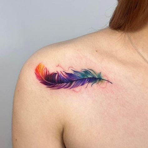 One And Only Tattoo, Classic Tattoo Designs, Fashion Tattoo Ideas, Phoenix Feather Tattoos, Rib Cage Tattoo, Feather Tattoo Arm, Tattoo Under Breast, Feather Tattoo Ideas, Grandma Tattoo