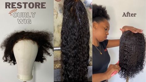 YouTube Thumbnail Youtube Hair Tutorials, Wig Care, Hey Love, Curly Wig, Curly Wigs, Youtube Video, Content Creator, Quick Easy, Hair Tutorial