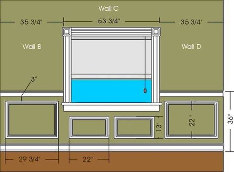 Applique Layout and Calculations I Elite Trimworks Flexible Moulding, Wainscoting Staircase, Wainscoting Hallway, Wainscoting Stairs, Wainscoting Kitchen, Wainscoting Bedroom, Beadboard Wainscoting, Wainscoting Bathroom, Dining Room Wainscoting