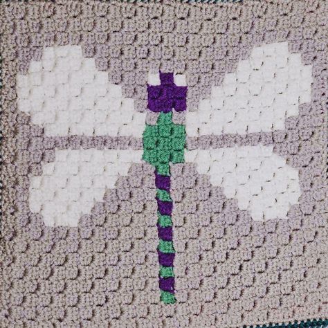 Daphne Dragonfly Square Crochet pattern by Elimee Designs Crochet Dragonfly, Us Crochet Terms, Square Crochet Pattern, Crochet Terms, Corner To Corner, Beautiful Bugs, Square Crochet, Pattern Crochet, Crochet Pattern