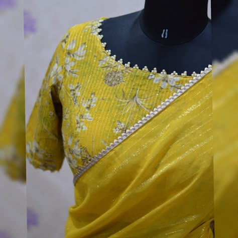 Latest Boat Neck Blouse Design 2022, Georgette Blouse Designs Latest, Georgette Blouse Designs, Boat Neck Blouse Designs, Brocade Blouse Designs, Pattern Blouses, Blouse Designs High Neck, Boat Neck Blouse Design, Cotton Blouse Design