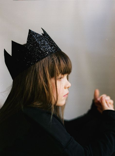 Dark Princess, Glitter Crown, Black Crown, Party Hat, Crown Princess, Dark Horse, Black Queen, Black Glitter, Black Kids