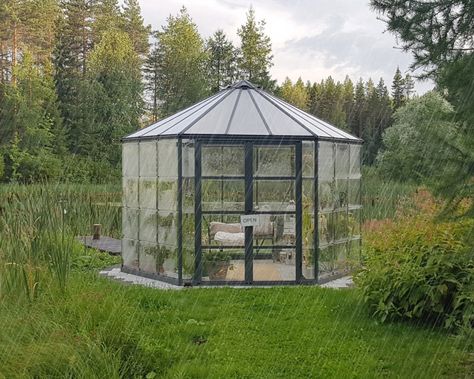 Palram Oasis Hexagonal Greenhouse | Costco Hexagonal Greenhouse, Louvre Windows, Hobby Greenhouse, Hexagonal Design, Polycarbonate Greenhouse, Polycarbonate Panels, Door Awnings, Backyard Greenhouse, Support Plante