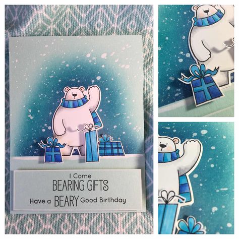 Mft Polar Bear Pals, Polar Bear Christmas Cards, Polar Bear Card, Noel Christmas Cards, Sample Christmas Cards, White Bears, Christmas Whimsical, Polar Bear Christmas, Winter Wishes