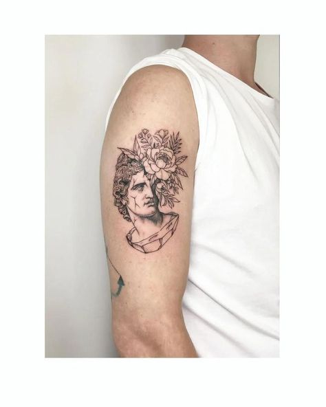 Apollo Tattoos, Apollo And Hyacinth, Apollo Tattoo, 11 Tattoo, Greek God Tattoo, Statue Tattoo, Greek Mythology Tattoos, God Tattoos, Mythology Tattoos