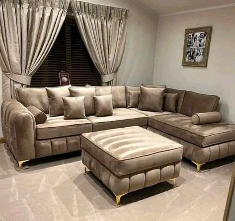 Golden Sofa, Sofa Interior Design, Aesthetic Sofa, Bedroom Tv Unit Design, Sofa Interior, Wooden Sofa Set Designs, Luxury Sofa Design, Classy Living Room, Corner Sofa Design