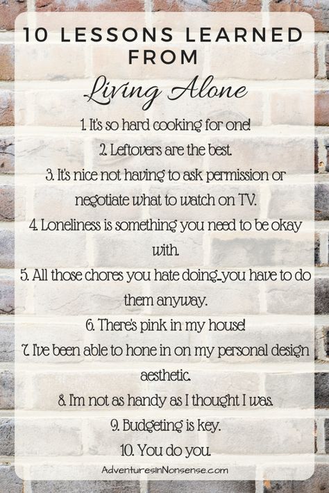 How To Live Happy Alone, Living Alone For The First Time, Tips For Living Alone, How To Live Alone, Living Alone Apartment, Learn To Live Alone, Alone Time Ideas, Living Alone Tips, Senior Tips