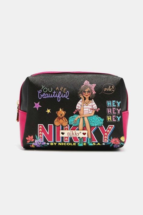 Nicole Lee USA Printed Extra Large Cosmetic Pouch https://chiccover.store/products/nicole-lee-usa-printed-extra-large-cosmetic-pouch The Chic Cover #Hot Hair Care Essentials, Blue Zone, Nicole Lee, Blue Zones, Usa Print, Baywatch, Black Ballet Flats, Cosmetic Pouch, Makeup Essentials