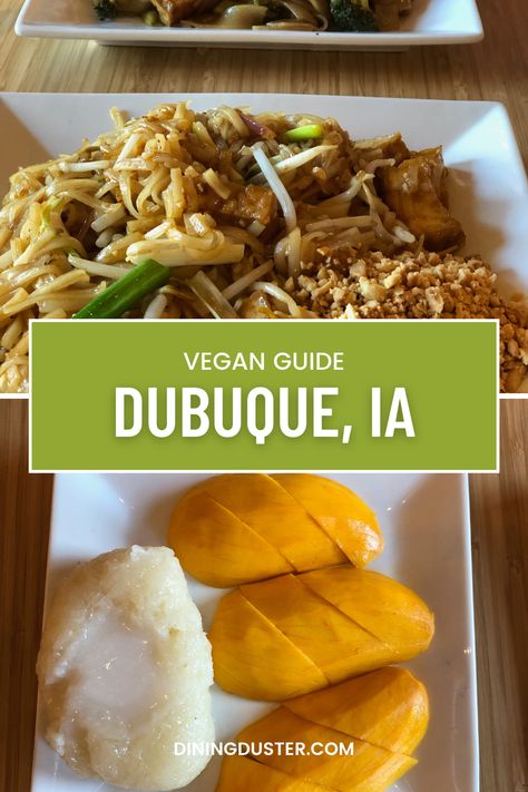 Dubuque, IA has delicious vegan food options. If you're on a Midwest Road Trip, perhaps driving on the Great River Road of the Mississippi, make sure to check out these great vegan options in Dubuque. Delicious Vegan Food, Great River Road, Midwest Road Trip, Chicken Of The Woods, Dubuque Iowa, Sweet Potato Pancakes, Vegan Guide, Great River, River Road