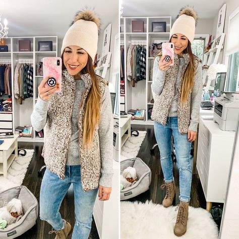 Sherpa Vest Outfits For Women, Fall Sporty Outfits, Sherpa Vest Outfit, Vest Outfits For Women, Sporty Outfit, Womens Sherpa, Everyday Casual Outfits, Us Fashion, Sherpa Vest