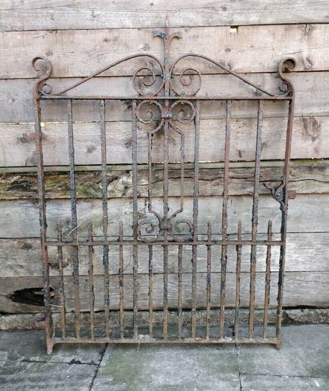 Decorative Iron Gates, Antique Garden Gate, Vintage Fences And Gates, Courtyards With Vintage Wood And Iron Gates, Old Wrought Iron Gates, Metal Garden Gates Vintage, Iron Gate Latch, Old Garden Gates, Iron Fence Gate