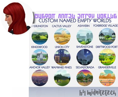 Mod The Sims - Custom Named Empty Worlds Save Sims 3 Custom Worlds, World Names, Sims Royal, Mods Ts4, Mods Sims 4, Sims 4 Couple Poses, Ts4 Mods, Sims 4 Traits, Cc Sims4