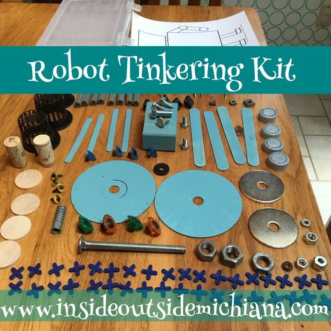 Tinker Station, Tinkering Station, Robot Classroom, Tinker Box, Tinker Tray, Loose Parts Play, Creative Arts Therapy, Maker Space, Busy Boxes