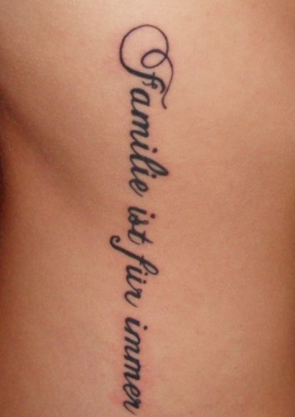 family is forever.. in german Germany Tattoo Ideas For Women, German Tattoos For Women, German Tattoo Ideas For Women, Germany Tattoo, German Tattoo, Woman Tattoos, Family Is Forever, Family Wall Quotes, Forever Tattoo