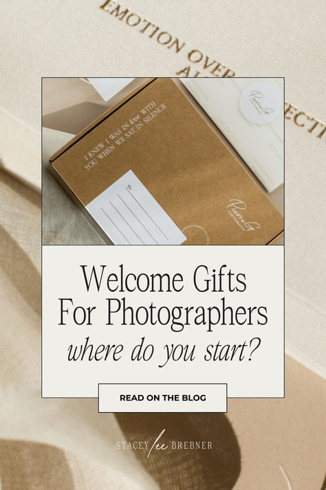 Your welcome gift, welcome guide are all part of your Client On-boarding process as a photographer. It’s how you help your clients feel supported, valued and let them know what to expect when working with you. This Blogpost covers the client gift tips and intentions when gifting your clients Photographer Gifts To Clients, Photography Client Gifts, Photographer Client Gifts, Client Appreciation Events, Client Appreciation, Photographer Gifts, Gifts For Photographers, Client Experience, Client Gifts