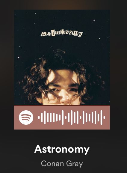 Conan Gray Astronomy Spotify, Spotify Codes, Astronomy Poster, Spotify Code, Sketchbook Cover, Film Posters Vintage, Design Posters, Bedroom Posters, Conan Gray