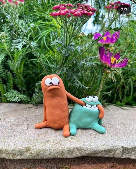 Claymation Characters Ideas, Funny Clay Figures, Waaber Clay, Clay Characters, Clay Animation, Clay Monsters, Cute Clay, Clay Art Projects, Clay Figures