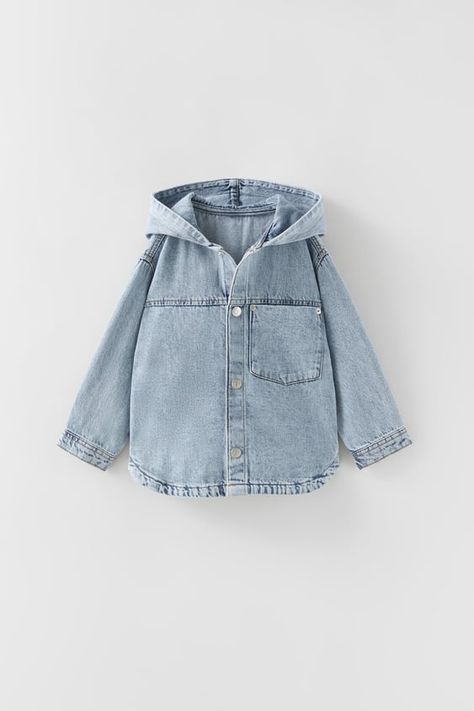 Baby Boys' Shirts | ZARA United Kingdom Denim Overshirt, Baby Boy Shirts, Boys Denim, Acid Wash Denim, Kids Denim, Jeans Kids, Plain Shirts, Girl Coat, Kids Fashion Boy