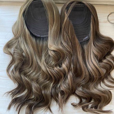 Hair Topper, Lace Topper Hair, Crown Topper Hair Extensions, Silk Hair Topper, Blonde Hair Topper, Lusta Hair Toppers, Brown Clip In Hair Extensions, Brown Balayage, Hair Toppers