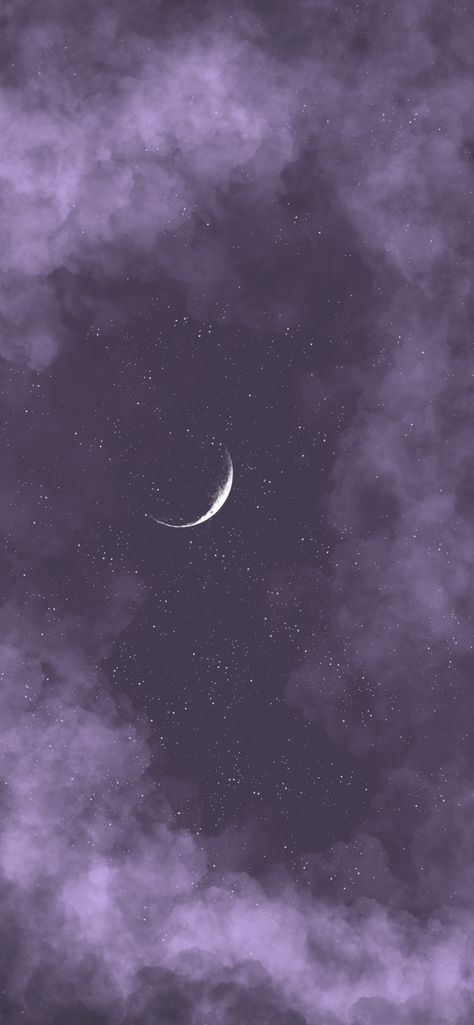 Wallapers Aesthetics Iphone Purple, Spacecore Aesthetic, Witch Wallpaper, Clouds Wallpaper, Space Phone Wallpaper, Moon Clouds, Iphone Lockscreen Wallpaper, Witchy Wallpaper, Drawing Wallpaper