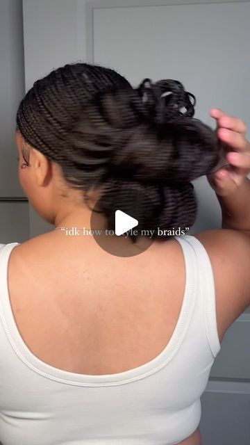 Sani💚 on Instagram: "my go to bun  -  #braids #braidstyles #knotlesshairstyles #explorepage✨" Low Bun Braid Hairstyles, Low Bun Braids, Low Bun With Braids, Buns With Braids, Low Bun Braid, Bun Braids, Low Bun Hairstyles, Braided Bun Hairstyles, Low Bun