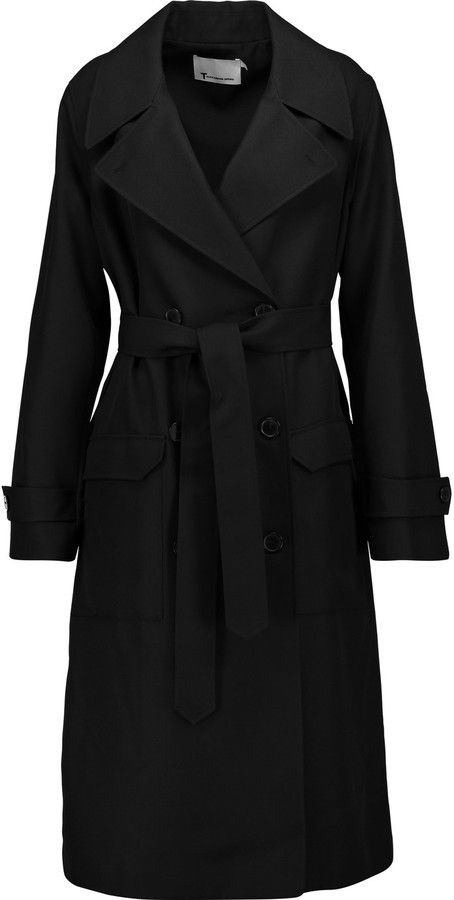 Summer Work Wardrobe, Best Online Shops, Black Trench Coat, Trench Coat Outfit, Clueless Outfits, Long Black Coat, Winter Trench Coat, Outfits Y2k, Office Look