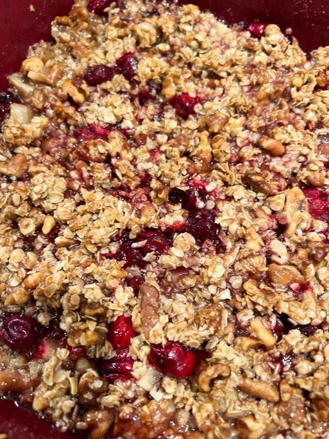 Cranberry Crunch Recipe, Apple Cranberry Crisp Recipe, Cranberry Casserole, Cranberry Crisp, Christmas Casserole, Alpha Gal, Food Sides, Cranberry Dessert, Sunday Dinner Recipes