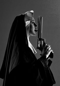 Get thee to a nunnery Nun Costume, Foto Art, Black And White Portraits, 인물 사진, Bad Girl, Photo Frame, Vivid Colors, A Woman, Wall Art Decor