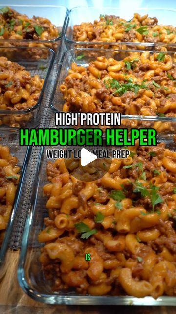 Johnny Hadac on Instagram: "Hamburger helper✅

Enjoy the recipe!⬇️

▪️1 yellow onion 
▪️2 lbs lean ground beef 
▪️3 tablespoons tomato paste 
▪️4 cups bone broth 
▪️1 box protein pasta
▪️2 cups shredded cheese 

▪️1 meal prep container is 557 calories with 54 grams of protein and 31 g of carbs 

For over 250 macro friendly recipes, tip sheets for success, budget friendly grocery lists, and all of my simple expert tips - check out the Total Weight Loss Cookbook for everything you need to maximize your health and weight loss goals💪

#nutrition #health #weightloss #mealprep #simplerecipe #wholefoods #diet #food #easyrecipe #fatloss #lowcalorie #lowcal #health #muscledummies #life #reelsofinstagram#reels #life #health go #instareels #reelsofinstagram" Hamburger Meal Prep Ideas, Hamburger Meat Meal Prep, Meal Prep Ideas With Ground Beef, Hearty Meal Prep For Men, Ground Beef Recipes High Protein, Macro Friendly Recipes Ground Beef, Ground Beef High Protein Meals, High Protein Beef Meal Prep, High Protein Hamburger Recipes