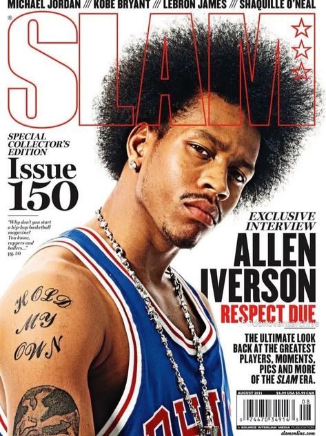 Slam Basketball, Allen Iverson The Answer, Slam Magazine, Looks Hip Hop, Nba Basketball Art, Basketball Players Nba, Basketball Photography, Nba Pictures, Nba Legends