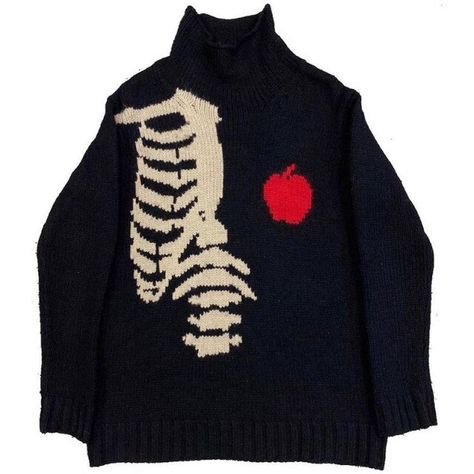 Street Preppy, Preppy Punk, Skeleton Bones, Sweater Black, Vintage Fabric, Winter Season, Turtleneck Sweater, Skeleton, Bones