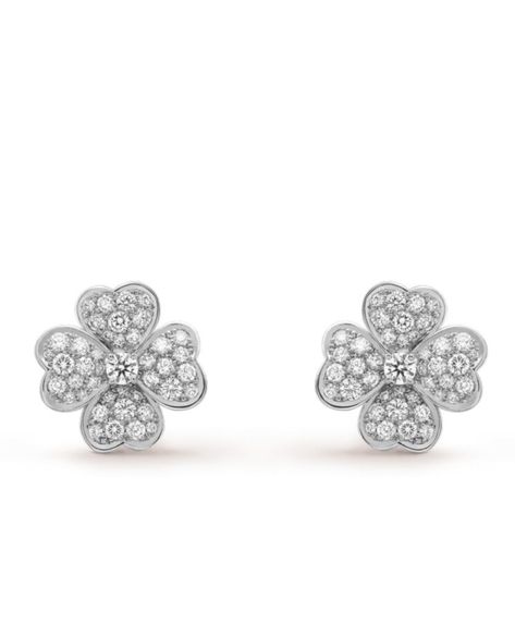 Cosmos Earrings, Van Cleef Arpels, Van Cleef, Earrings Silver, Cosmos, Floral Rings, Silver Earrings, Stud Earrings, Van