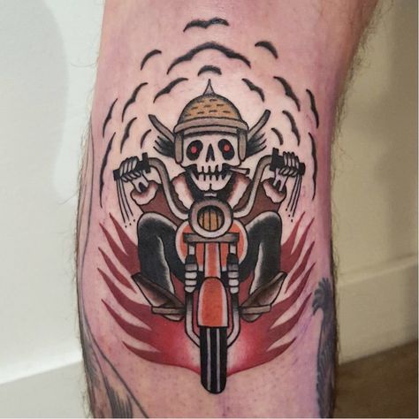 Skeleton motorcycle tattoo Biker Tattoos Designs, Tattoo Motorcycle, Tattoo Para, Filler Tattoos, Robot Tattoo, Biker Tattoo, Motorcycle Tattoo, Vintage Style Tattoos, Motorcycle Tattoos