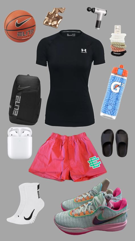 basketball practice fit inspo Sporty Girl Aesthetic, Basketball Game Outfit Women, Basketball Outfit, Basketball Game Outfit, Casual Sporty Outfits, Drippy Fits, Basketball Practice, Hype Clothing, Cheer Outfits