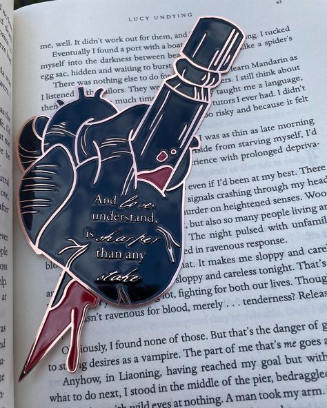 When you use the vampire bookmark you designed to read your Lucy Undying ARC by Kiersten White. Thank you @delreybooks for the copy! I am enjoying it VERY much in case anyone is wondering 🦇♥️🩸 . . . . . . #lucyundying #kierstenwhite #delreybooks #randomhousebooks #bookmark #vampire #vampiremerch #bookstagram Vampire Bookmark, Kiersten White, House Book, The Vampire, Granada, To Read, Thank You, Books, Anime