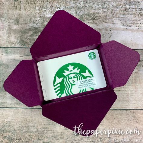 Gift Card Gift Box with Video Tutorial - The Paper Pixie Gift Card Boxes Diy, Gift Card Holder Template, The Paper Pixie, Pixie Gift, Paper Pixie, Diy Card Box, Gift Card Presentation, Gift Card Holder Diy, Cars Ideas