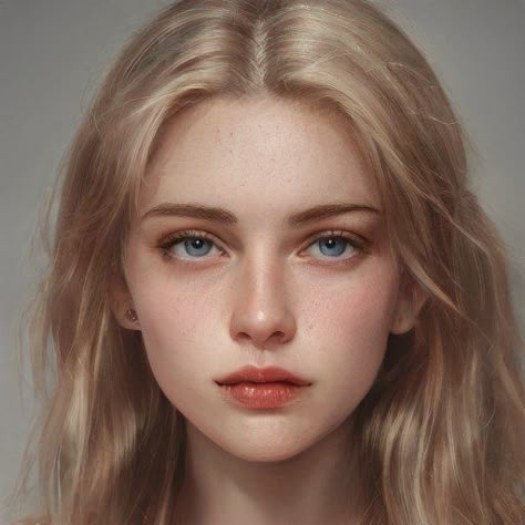 Hazel Eyes Blonde Hair, Hair For Hazel Eyes, Blonde Hair For Hazel Eyes, Blonde Hair Characters, Blonde Brown Eyes, Artbreeder Girl, Artbreeder Portraits, Brown Eyes Blonde Hair, Girl Brown Hair