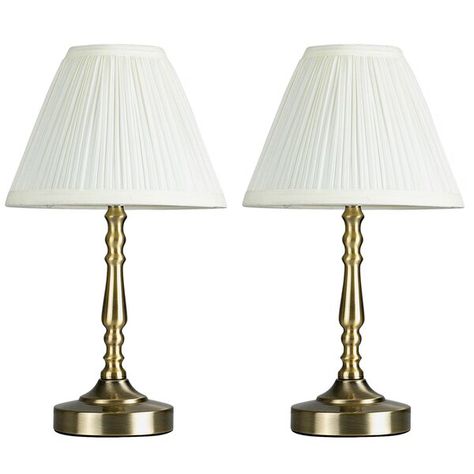 Fason 36cm Table Lamp Pleated Shades, Touch Table Lamps, Touch Table, Modern And Traditional Decor, Gold Table Lamp, Gold Table, Metal Table Lamps, Table Lamp Sets, Bedside Table Lamps