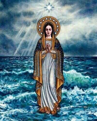 Our Lady Star Of The Sea Art, Our Lady Star Of The Sea, Mother Mary Art, Mary Star Of The Sea, Virgin Maria, Star Of The Sea, Virgin Mary Art, Mother Mary Images, Blessed Mary