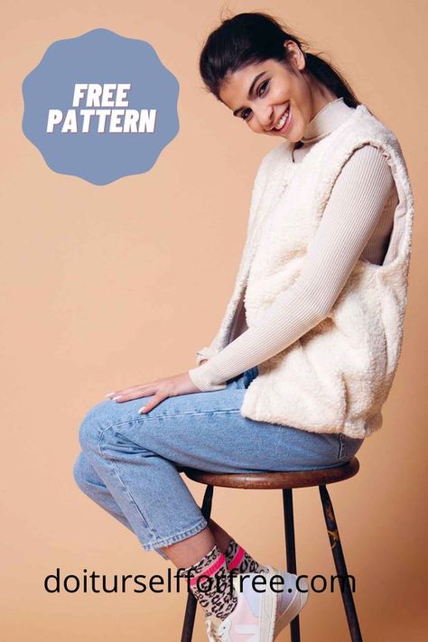 Discover an extensive collection of complimentary sewing patterns sourced globally at doiturselfforfree.com. Craft exquisite items for individuals of all ages, including children, babies, men, women, and even home decor—all at no cost. Access these free patterns conveniently in PDF format. Oversized Vest Sewing Pattern, Free Kid Sewing Patterns, Women's Vest Sewing Pattern, Wool Sewing Pattern, Free Sweater Sewing Pattern, Free Winter Sewing Patterns, Jacket Sewing Patterns For Women, Vest Sewing Pattern Free, Free Vest Pattern