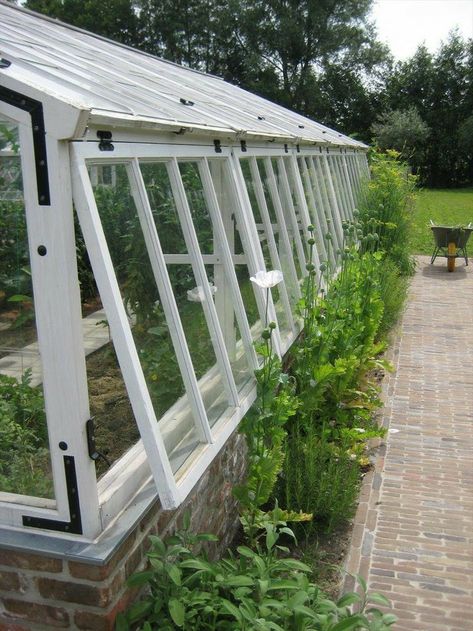 Window Greenhouse, Small Urban Garden, Diy Greenhouse Plans, Greenhouse Shed, Build A Greenhouse, Greenhouse Interiors, Home Greenhouse, Wooden Greenhouses, Plants Growing