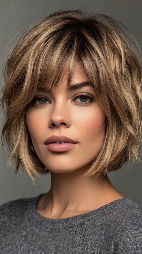 🎭 Beautiful Fine Hair Bangs Short Bob Hairstyles | Beautiful Magnificence Wavy Bob With Fringe, French Bob Fine Hair, Textured Bob With Bangs, Hair Bangs Short, Blonde Wavy Bob, Hair Bangs And Layers, Fine Hair Bangs, Hairstyles Professional, Textured Bobs