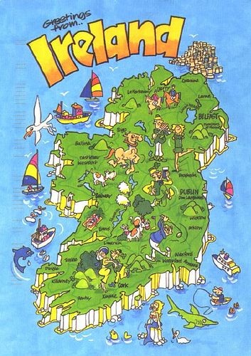 Visit Ireland Ireland Stickers, Ireland Travel Poster, Northern Ireland Map, Vintage Ireland, Sant Patrick, Map Of Ireland, Killarney Ireland, Ira Memes Ireland, Beautiful Ireland