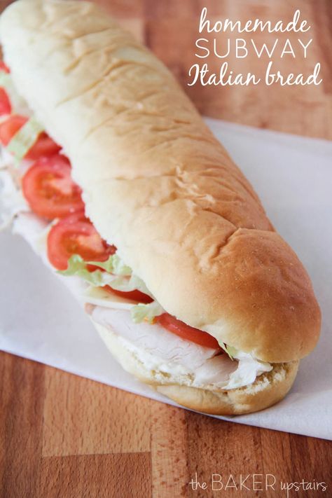 Subway Bread, Sub Sandwich, Subway Sandwich, Bread Baker, Bread Bun, Sandwiches For Lunch, Italian Bread, Bread Recipes Homemade, Bread Rolls