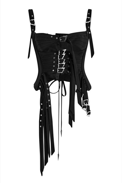 Edgy Overbust Corset Belt For Parties, Black Gothic Corset Belt For Evening, Edgy Black Corset Belt For Costume Party, Black Overbust Corset Belt For Evening, Hmhas Tour Fit, Mugler Corset, Structure Clothing, Corset With Straps, Corset Styling