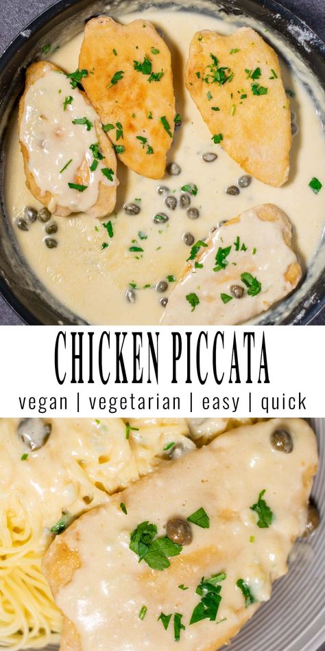 Piccata Pasta, Plant Based Chicken, Chicken Piccata Pasta, Chicken Lemon, Pasta Casserole, Chicken Piccata, Lemon Juice, 30 Minutes, Plant Based