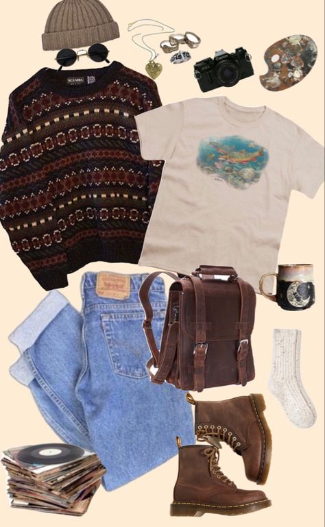 Cottage core granola style #fashion #outfits #outfitideas #drmartensoutfit #granola #cottagecore Alex G Core Outfits, Granola Lesbian Style, Granola Skirt Outfit, Granola Core Outfits, Cabin Core Outfit, Masc Granola Outfits, Cottage Grunge Outfits, Granola Grunge Aesthetic, Cabincore Outfit